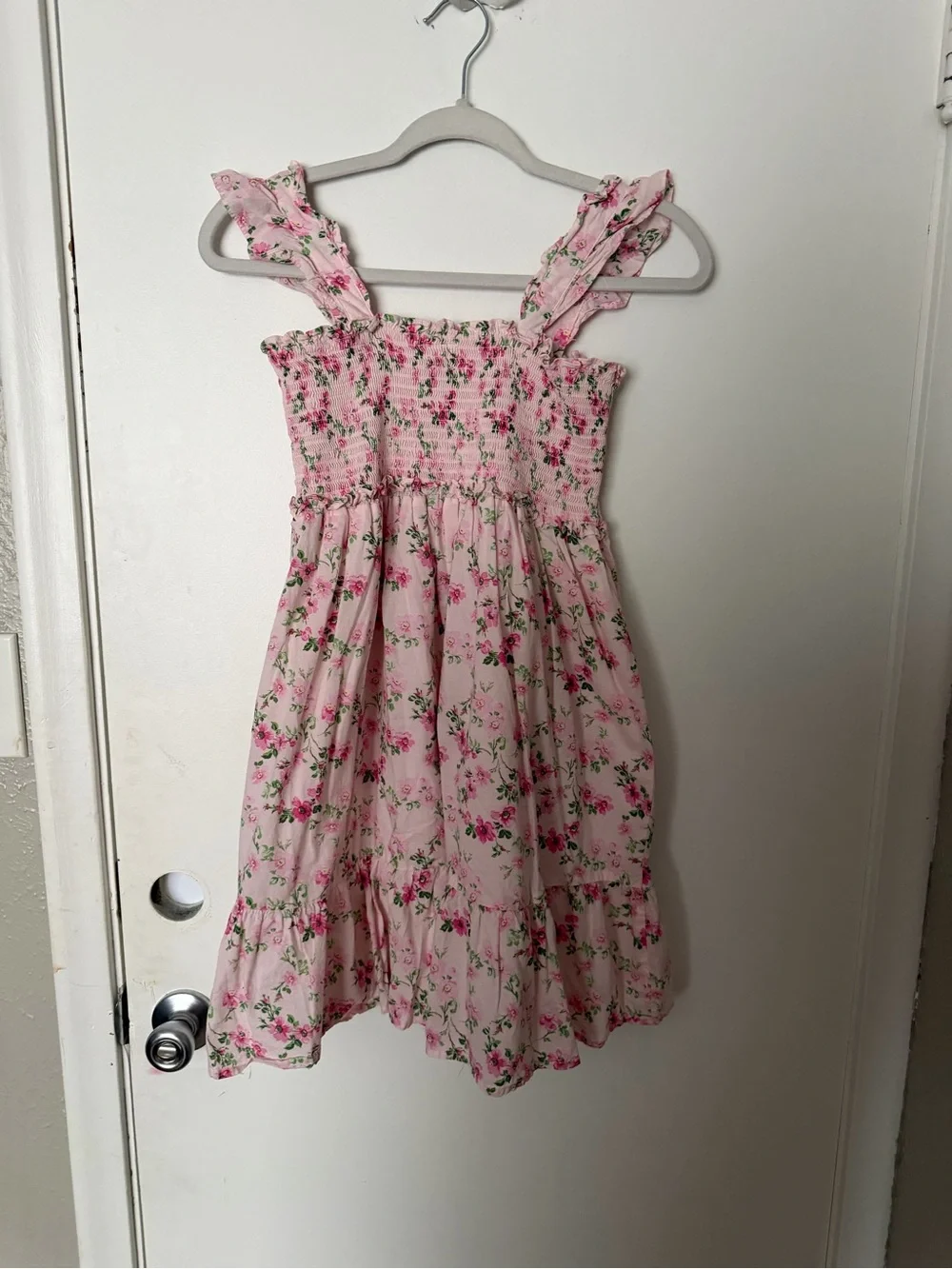 Janie and Jack Pink Floral Ruffle-Strap Sundress